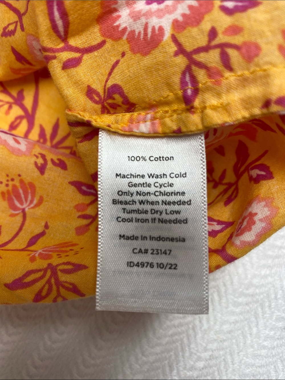 Talbots Plus Floral Button Front Cotton Blouse Botanical Boho Cottagecore 2X - Picture 10 of 10